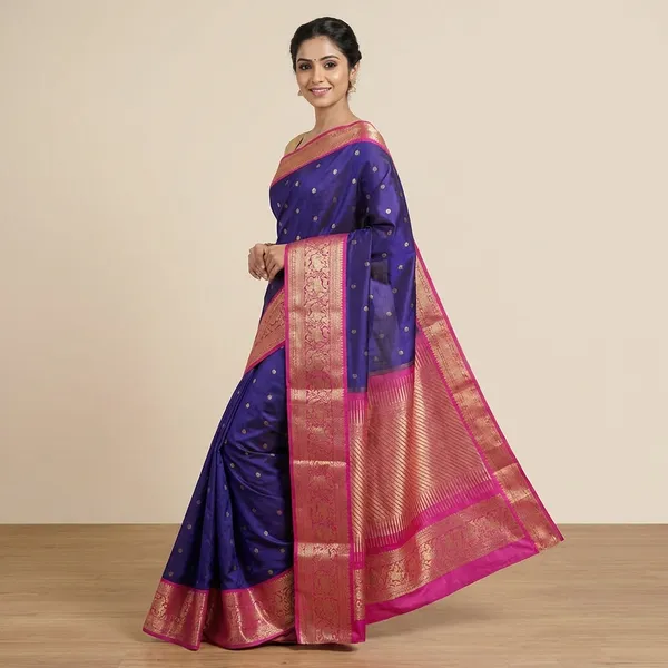 Lavender_Color_Sharini_Fancy_Saree