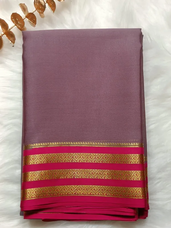 Pure_Mysore_Silk_Saree_In_Elegant_Dual_Shade_Lavender_And_Pink_With_Rich_Zari_Border