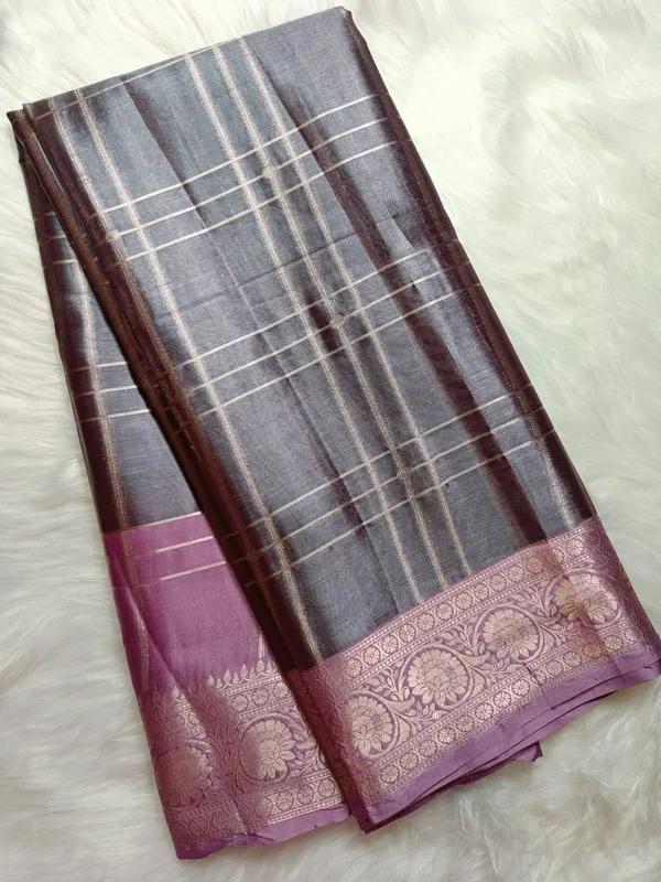 Elegant_Lilac_Diamond_Tissue_Saree
