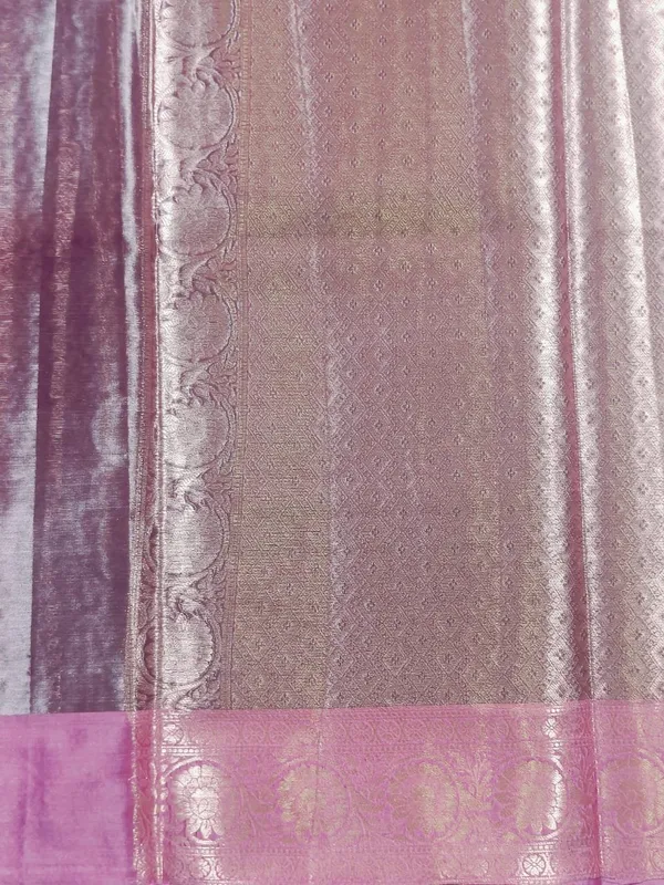 Elegant_Lilac_Diamond_Tissue_Saree
