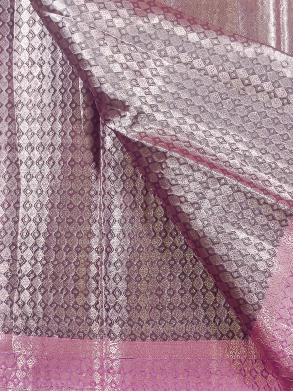 Elegant_Lilac_Diamond_Tissue_Saree