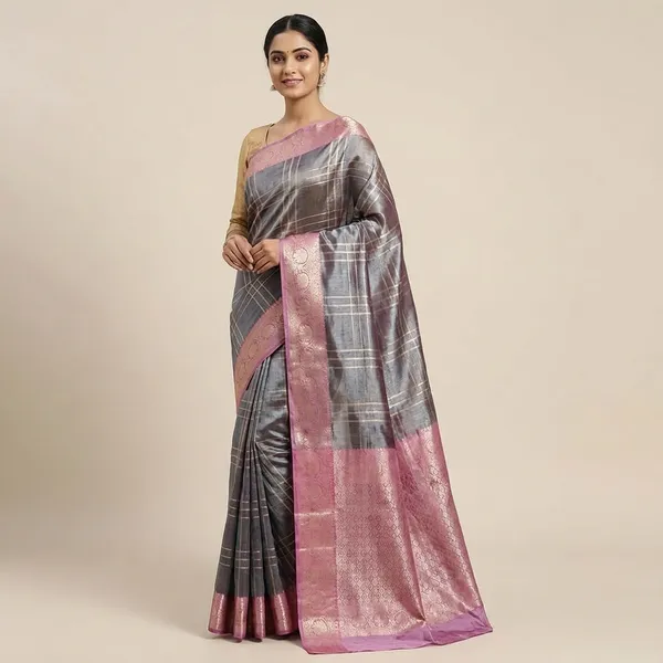 Elegant_Lilac_Diamond_Tissue_Saree