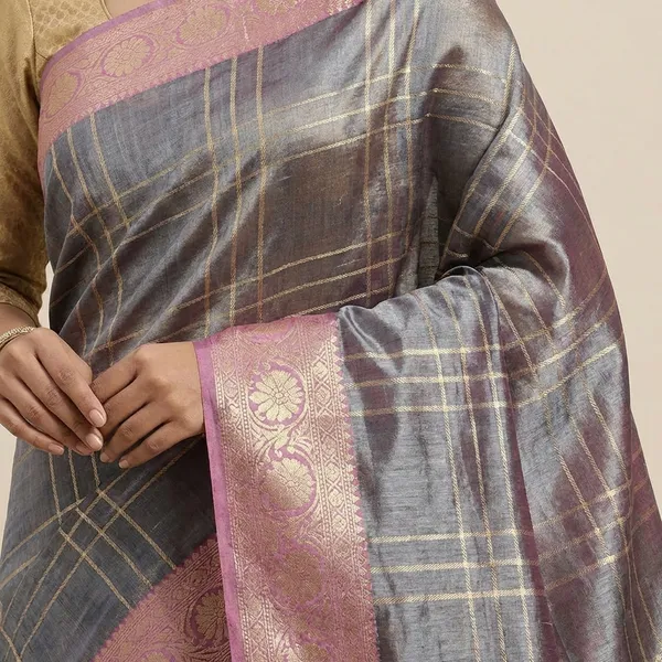 Elegant_Lilac_Diamond_Tissue_Saree