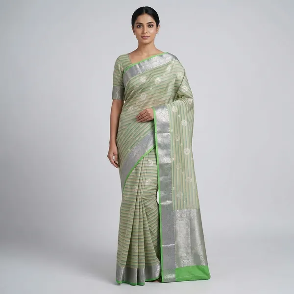 Elegant_Light_Blue_And_Silver_Banaras_Soft_Katan_Silk_Saree