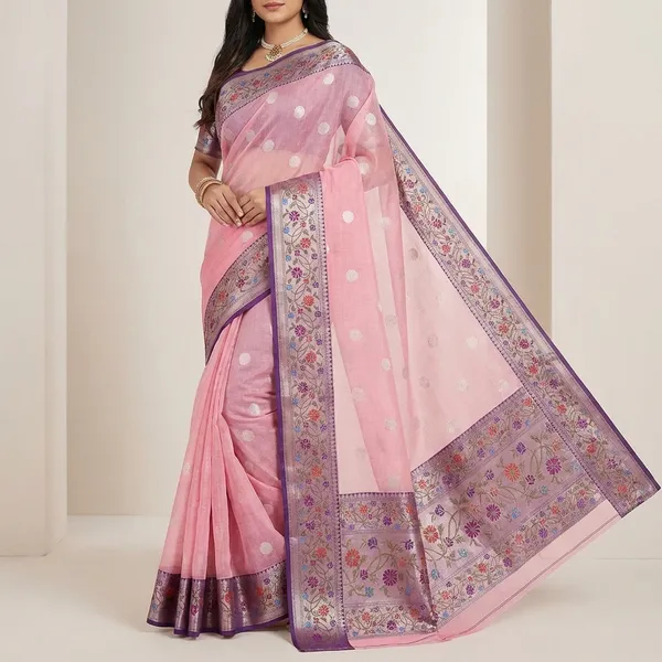 Pink_Color_Fancy_Saree