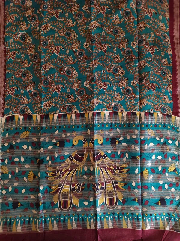 Chanderi_Silk_Kalamkari_Prient_Saree