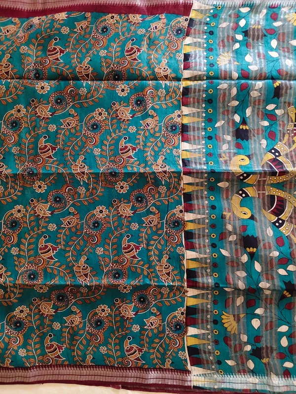 Chanderi_Silk_Kalamkari_Prient_Saree