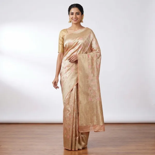 Soft_Golden_Tissue_Saree_With_Floral_Weaving