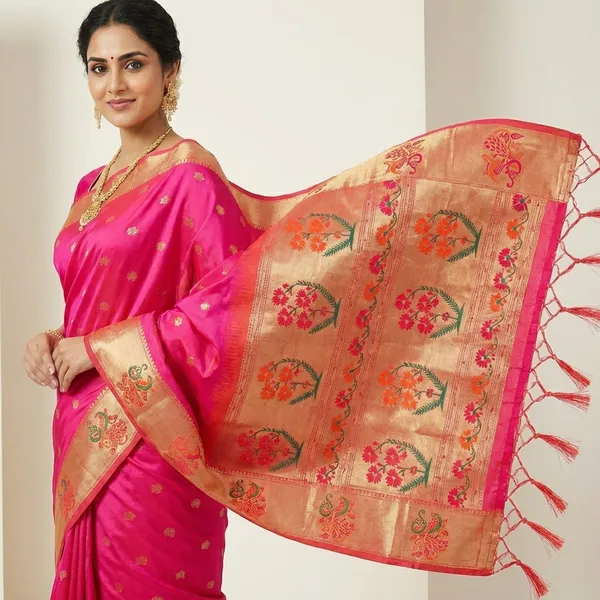 Rani_Pink_Handloom_Banarasi_Saree.