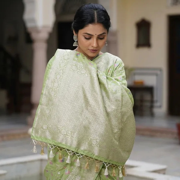 Elegant_Light_Green_Banaras_Premium_Katan_Tilfi_Silk_Saree