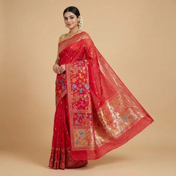 Red_Georgette_Art_Saree
