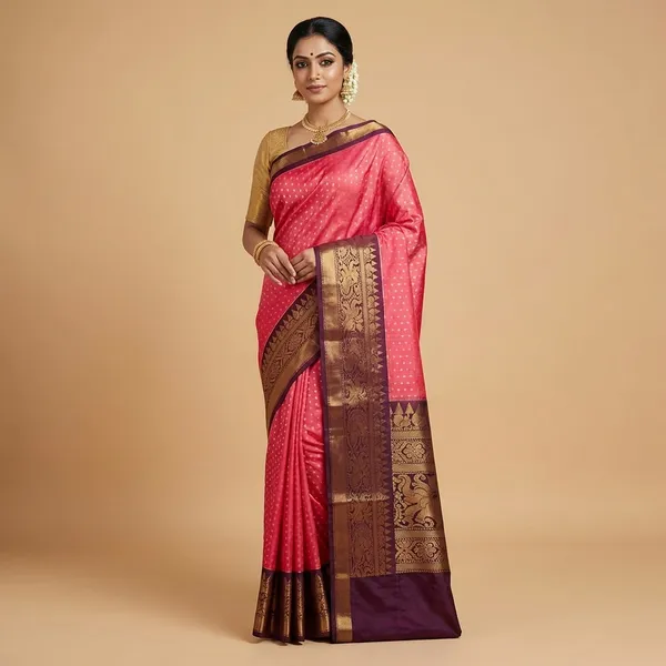 Rose_Pink_Mangalagiri_Silk_Cotton_Saree