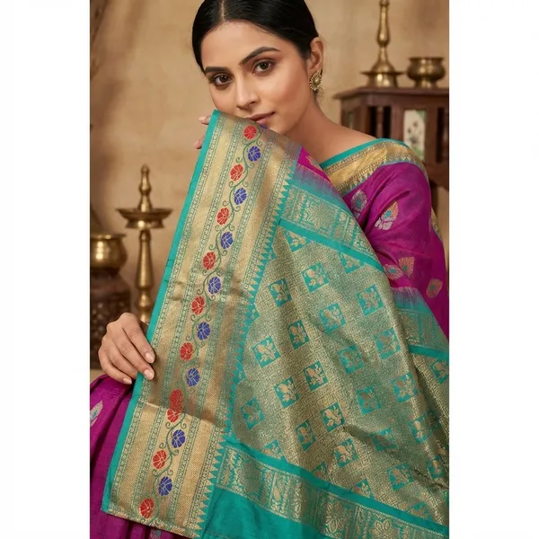 Lilac_Color_Mangalagiri_Handloom_Saree