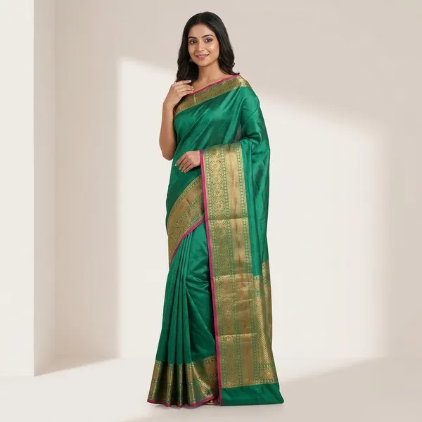 Green_And_Pink_Color_Mangalagiri_Saree