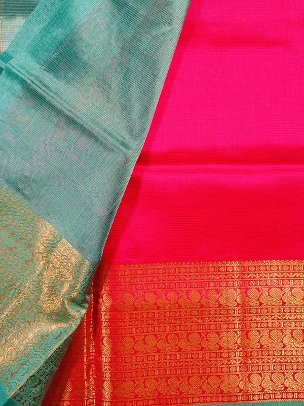 Pink_And_Sea_Green_Mangalgiri_Saree
