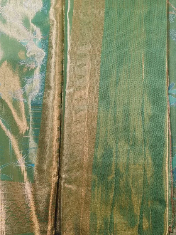 Green_And_Blue_Color_Pure_Kanchi_Pattu_Saree