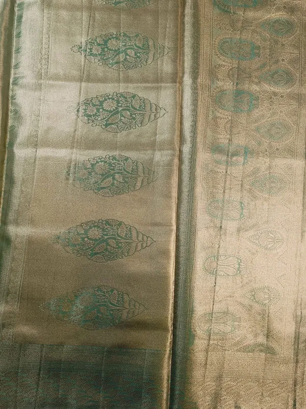 Green_And_Blue_Color_Pure_Kanchi_Pattu_Saree