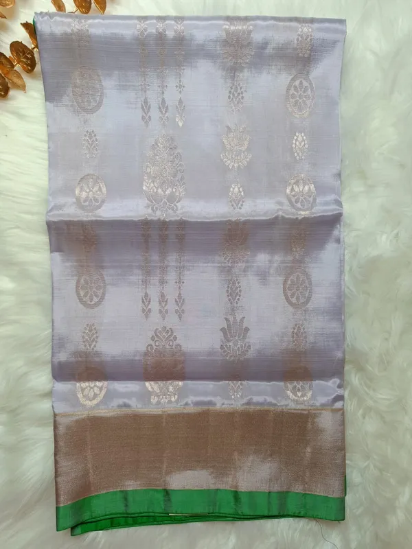 Rich_Dual_Shade_Lilac_And_White_Color_Uppada_Silk_Saree