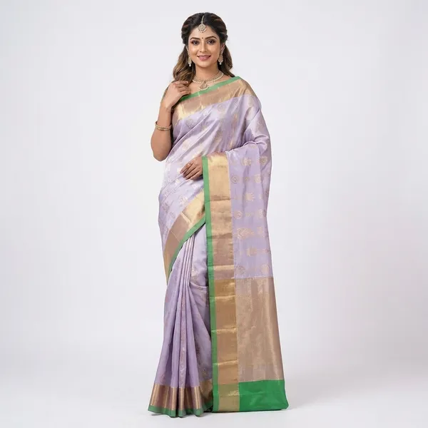 Rich_Dual_Shade_Lilac_And_White_Color_Uppada_Silk_Saree