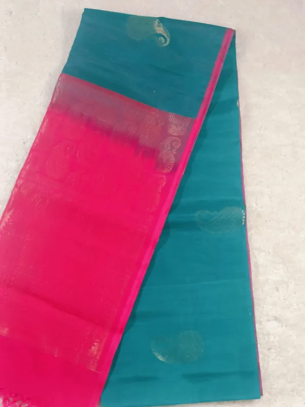 Teal_Blue_And_Pink_Uppada_Handloom_Silk_Saree