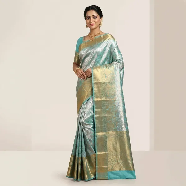 Sea_Blue_Semi_Kanchipuram_Silk_Saree,