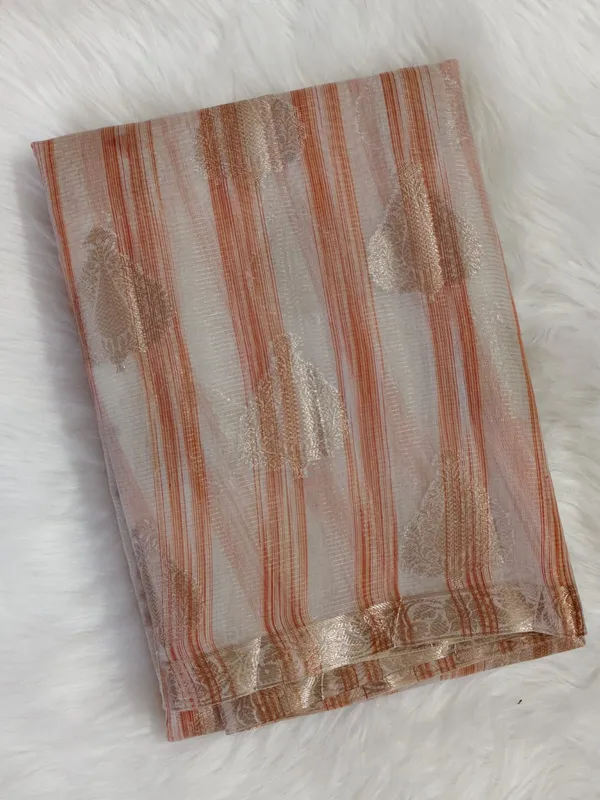 Elegant_Peach_Kota_Saree_With_Zari_Stripes_And_Rich_Border_For_Women