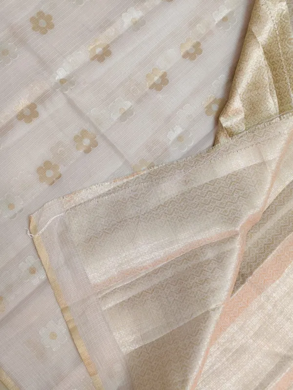 Cream_Kota_Silk_Saree_With_Delicate_Floral_Woven_Motifs_For_Women