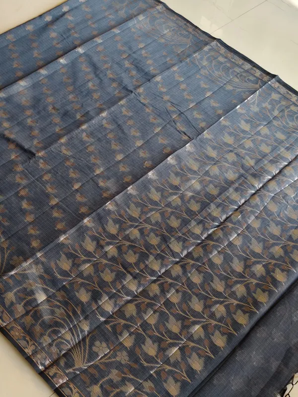Elegant_Black_Kota_Doria_Saree_With_Zari_Woven_Border_For_Women