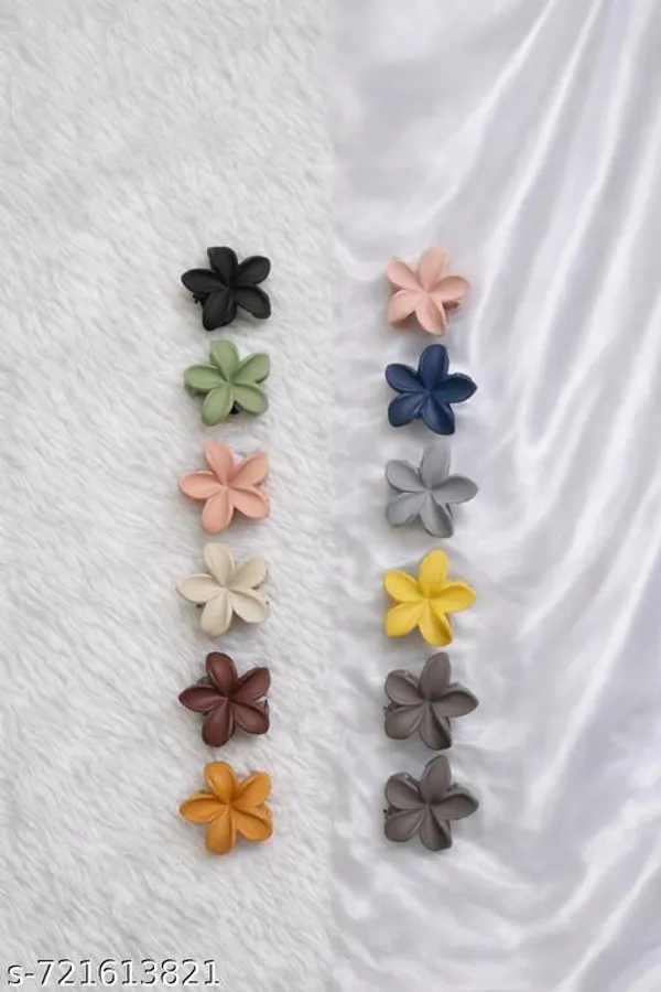 Cream_Alloy_And_Metal_Premium_Stud_Earring_And_Multicolor_Plastic_Premium_Hair_Claw_For_Women_And_Girls_Pack_Of_13