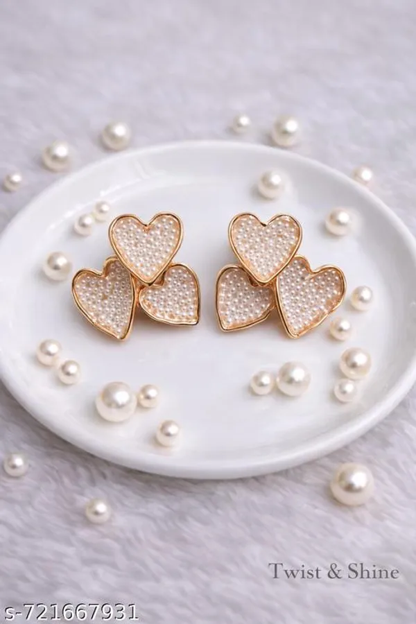 Cream_Alloy_And_Metal_Premium_Stud_Earrings_For_Women_And_Girls