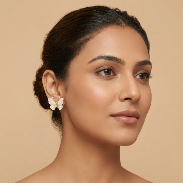 Cream_Alloy_And_Metal_Premium_Stud_Earrings_For_Women_And_Girls