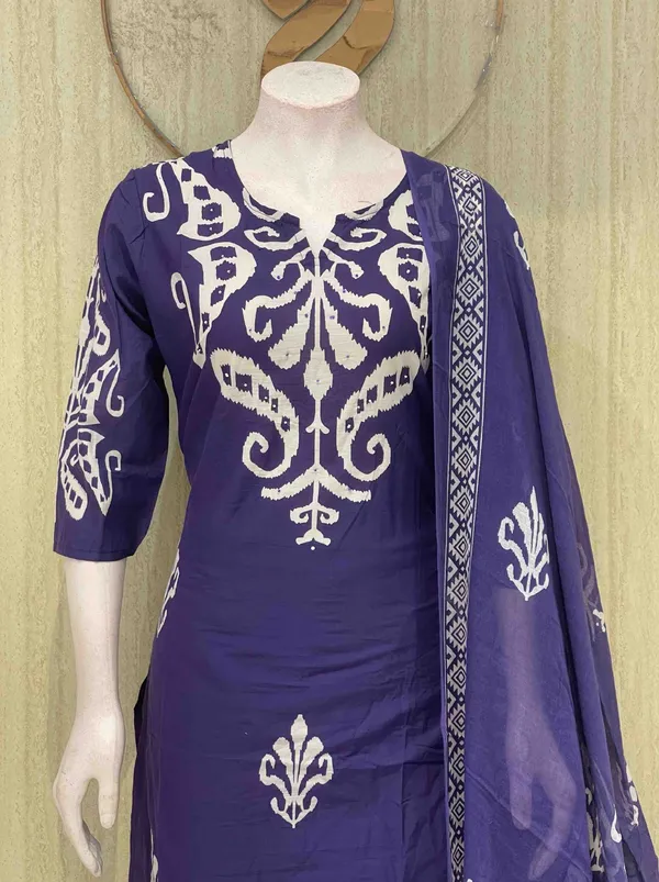 Purple_Cotton_Premium_Kurta_Set_For_Women