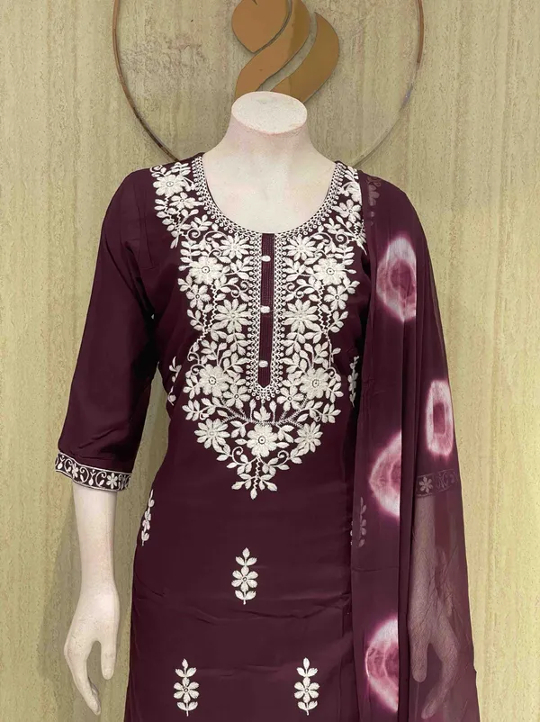 Maroon_Cotton_Premium_Kurta_Set_For_Women