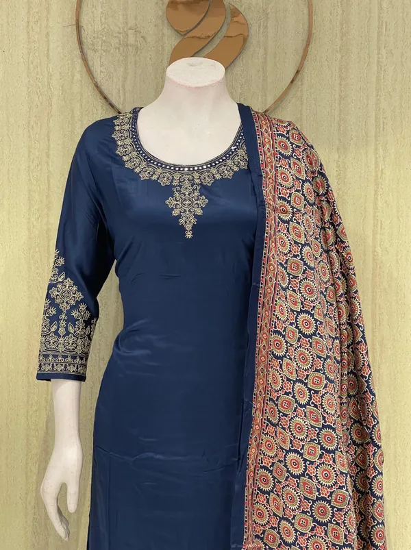 Navy_Blue_Embroidered_Cotton_Salwar_Suit_with_Printed_Dupatta