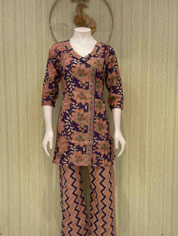 Purple_Cotton_Premium_Kurta_Set_For_Women