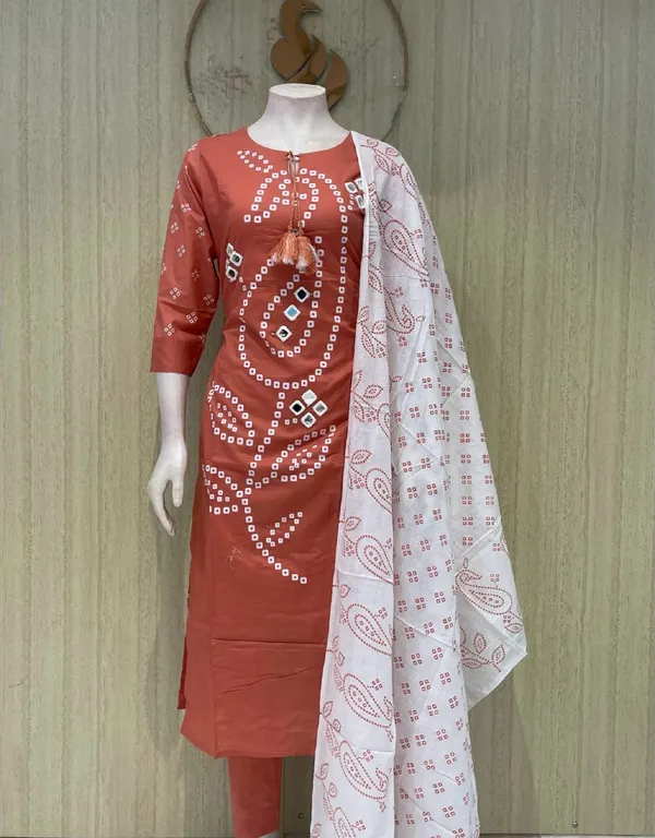 Bandhani_Cotton_Premium_Kurta_Set_For_Women