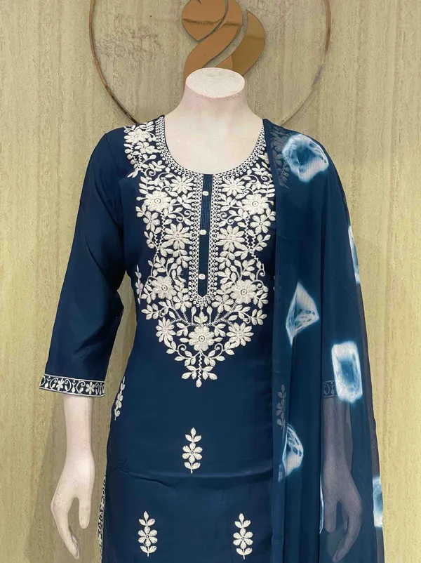 Navy_Cotton_Premium_Kurta_Set_For_Women