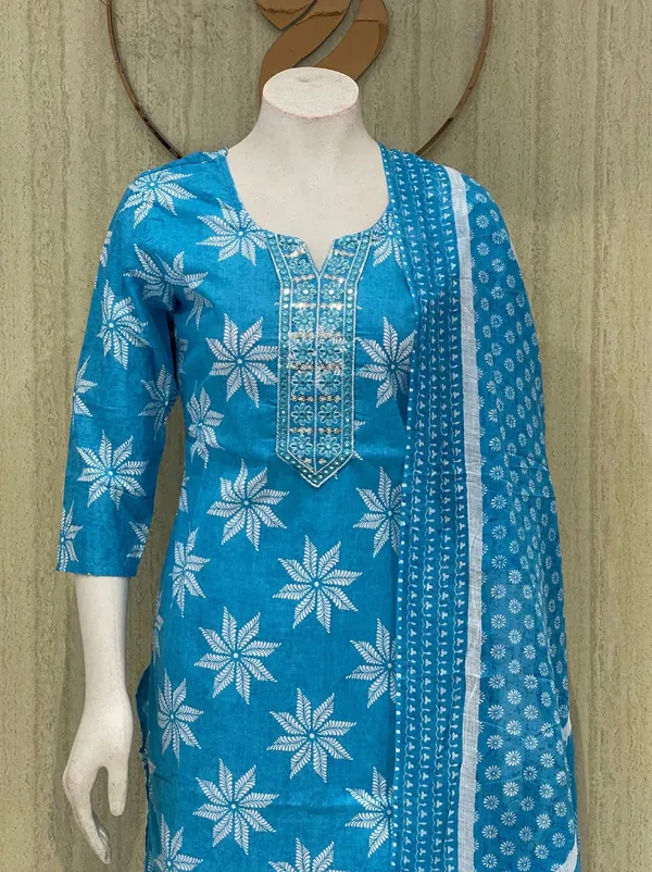 Sky_Blue_Cotton_Chikankari_Embroidered_Kurta_Set_with_Dupatta