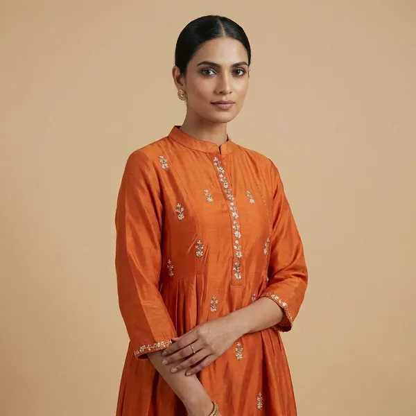 Orange_Embellished_Salwar_Suit_Set_with_Dupatta