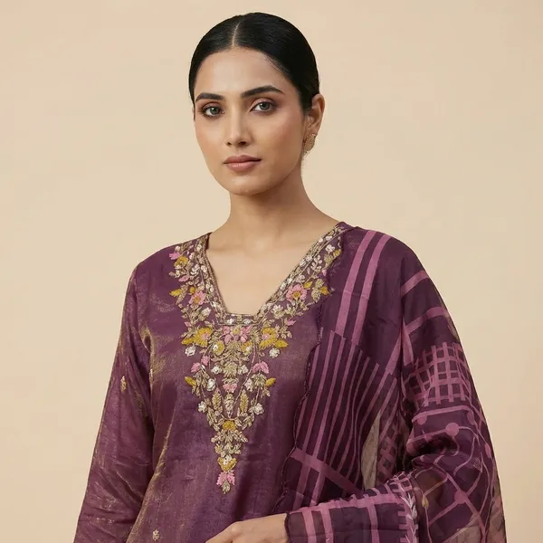 Purple_Floral_Embroidered_Ethnic_Suit_Set_with_Printed_Dupatta