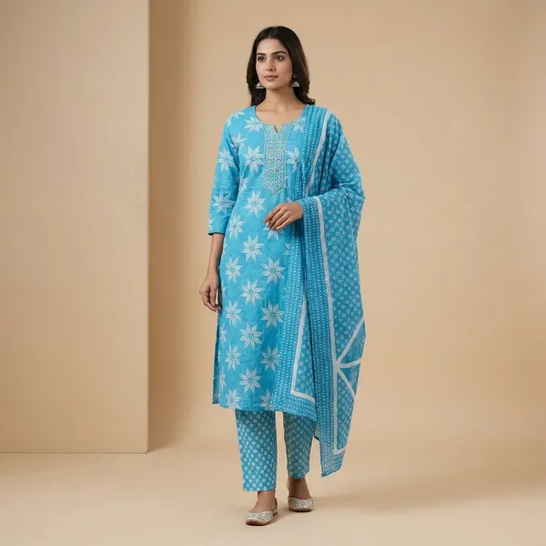 Sky_Blue_Cotton_Chikankari_Embroidered_Kurta_Set_with_Dupatta