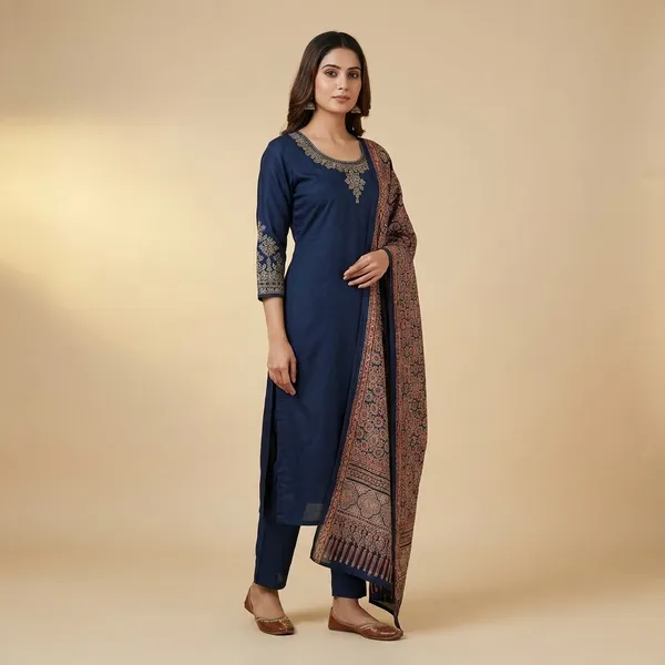 Navy_Blue_Embroidered_Cotton_Salwar_Suit_with_Printed_Dupatta