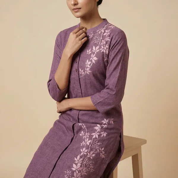 Purple_Cotton_Premium_Kurta_Set_For_Women
