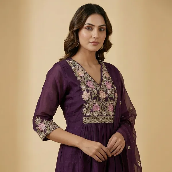 Purple_Cotton_Premium_Kurta_Set_For_Women