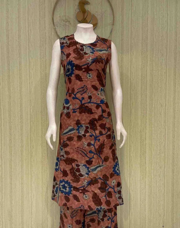Rust_Cotton_Premium_Kurta_Set_For_Women