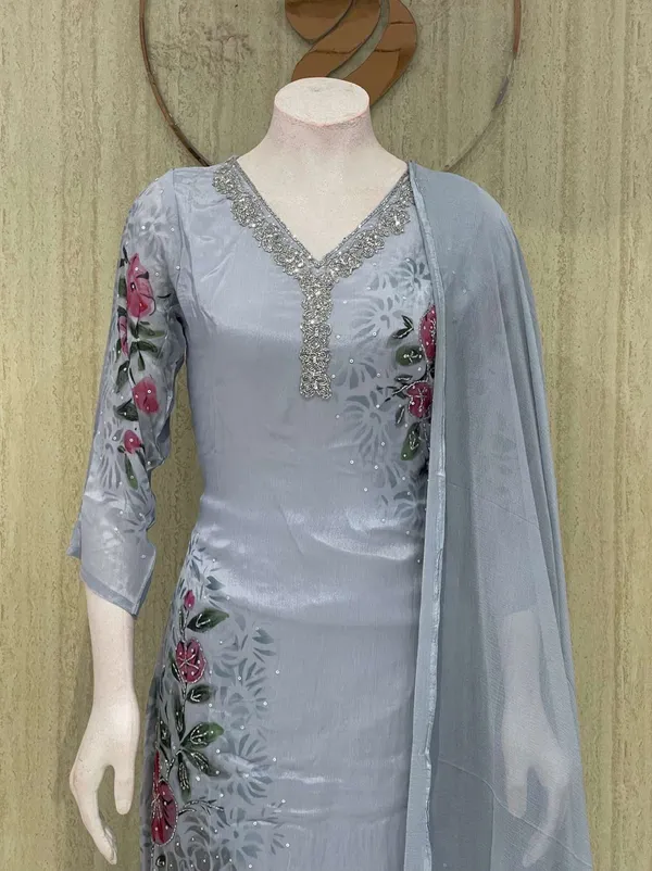Grey_Cotton_Premium_Kurta_Set_For_Women