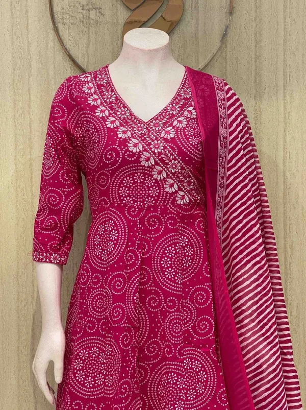 Pink_Cotton_Premium_Kurta_Set_For_Women