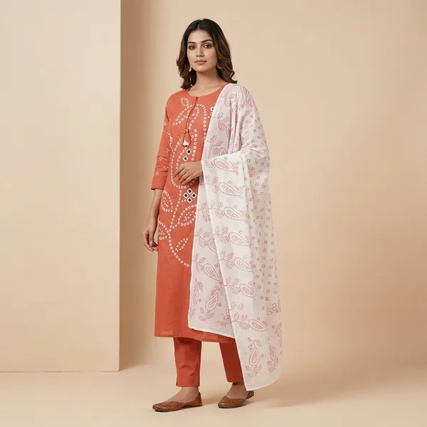 Bandhani_Cotton_Premium_Kurta_Set_For_Women