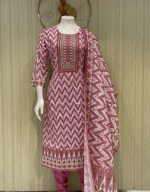 Pink_Cotton_Premium_Kurta_Set_For_Women