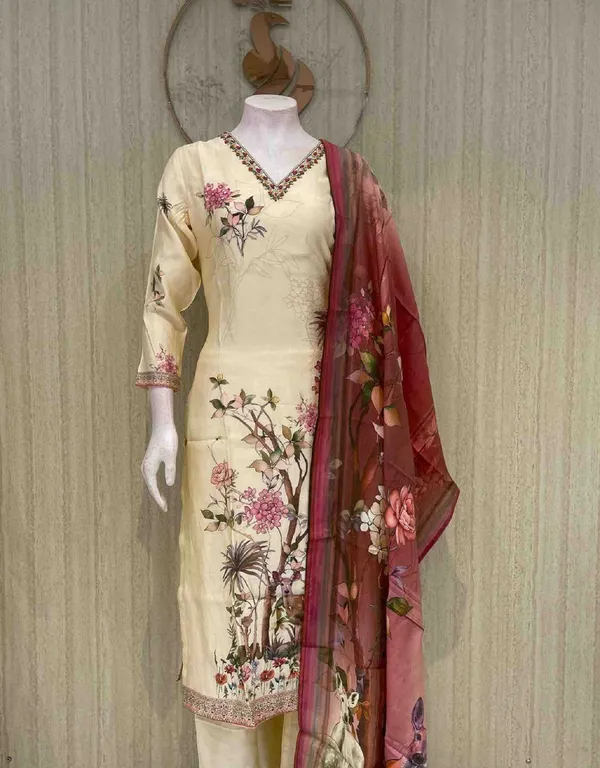 Cream_Cotton_Premium_Kurta_Set_For_Women